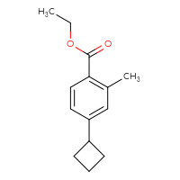 Chemical structure of ethyl 4-cyclobutyl-2-methylbenzoate - CSSB06585804421