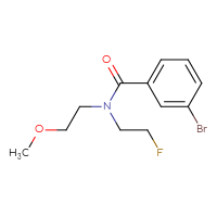 Chemical structure of 3-bromo-N-(2-fluoroethyl)-N-(2-methoxyethyl)benzamide - CSSB00019455136