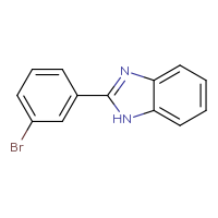 Chemical structure of 2-(3-bromophenyl)-1H-1,3-benzodiazole - CSSB00000258277