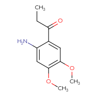 Chemical structure of 1-(2-amino-4,5-dimethoxyphenyl)propan-1-one - CSSB00010175258