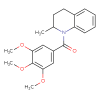 Chemical structure of 2-methyl-1-(3,4,5-trimethoxybenzoyl)-1,2,3,4-tetrahydroquinoline - CSSB00027994440