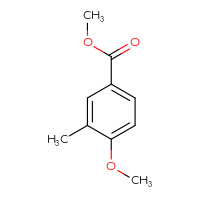 Chemical structure of methyl 4-methoxy-3-methylbenzoate - CSSB00000082604