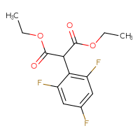 Chemical structure of 1,3-diethyl 2-(2,4,6-trifluorophenyl)propanedioate - CSSB00020610873
