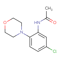 Chemical structure of N-[5-chloro-2-(morpholin-4-yl)phenyl]acetamide - CSSB00025942266