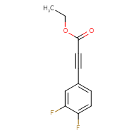 Chemical structure of ethyl 3-(3,4-difluorophenyl)prop-2-ynoate - CSSB00013209032