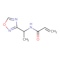 Chemical structure of N-[1-(1,2,4-oxadiazol-3-yl)ethyl]prop-2-enamide - CSSB00015225439