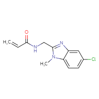 Chemical structure of N-[(5-chloro-1-methyl-1H-1,3-benzodiazol-2-yl)methyl]prop-2-enamide - CSSB01997775804
