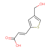 Chemical structure of (2E)-3-[4-(hydroxymethyl)thiophen-2-yl]prop-2-enoic acid - CSSB00016256208