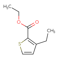 Chemical structure of ethyl 3-ethylthiophene-2-carboxylate - CSSB00011470165