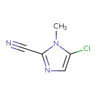 Chemical structure of 5-chloro-1-methyl-1H-imidazole-2-carbonitrile - CSSB00012663025