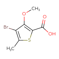 Chemical structure of 4-bromo-3-methoxy-5-methylthiophene-2-carboxylic acid - CSSB00000764133
