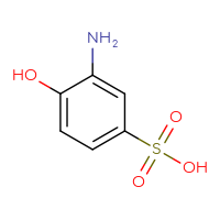 Chemical structure of 3-amino-4-hydroxybenzene-1-sulfonic acid - CSSB00000029773