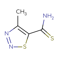 Chemical structure of 4-methyl-1,2,3-thiadiazole-5-carbothioamide - CSSB00000078750