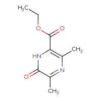 Chemical structure of ethyl 3,5-dimethyl-6-oxo-1,6-dihydropyrazine-2-carboxylate - CSSB00010367884