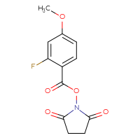 Chemical structure of 2,5-dioxopyrrolidin-1-yl 2-fluoro-4-methoxybenzoate - CSSB02203802354