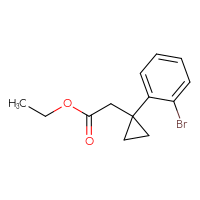 Chemical structure of ethyl 2-[1-(2-bromophenyl)cyclopropyl]acetate - CSSB00038073211