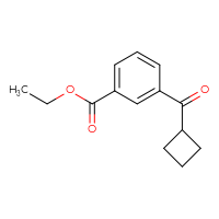 Chemical structure of ethyl 3-cyclobutanecarbonylbenzoate - CSSB00017835291