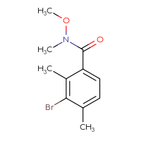 Chemical structure of 3-bromo-N-methoxy-N,2,4-trimethylbenzamide - CSSB01992563531