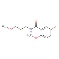 Chemical structure of 5-fluoro-2-methoxy-N-(3-methoxypropyl)benzamide - CSSB00025978806