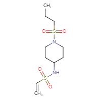 Chemical structure of N-[1-(propane-1-sulfonyl)piperidin-4-yl]ethene-1-sulfonamide - CSSB02178251309