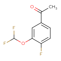 Chemical structure of 1-[3-(difluoromethoxy)-4-fluorophenyl]ethan-1-one - CSSB00010189869