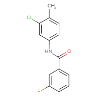 Chemical structure of N-(3-chloro-4-methylphenyl)-3-fluorobenzamide - CSSB00026317004