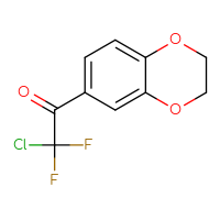 Chemical structure of 2-chloro-1-(2,3-dihydro-1,4-benzodioxin-6-yl)-2,2-difluoroethan-1-one - CSSB00013232129