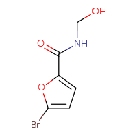 Chemical structure of 5-bromo-N-(hydroxymethyl)furan-2-carboxamide - CSSB14823804517