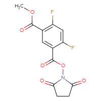 Chemical structure of 1-(2,5-dioxopyrrolidin-1-yl) 3-methyl 4,6-difluorobenzene-1,3-dicarboxylate - CSSB20269602648