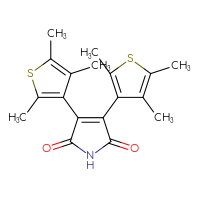 Chemical structure of 3,4-bis(2,4,5-trimethylthiophen-3-yl)-2,5-dihydro-1H-pyrrole-2,5-dione - CSSB00009605090