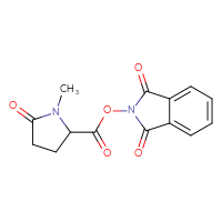 Chemical structure of 1,3-dioxo-2,3-dihydro-1H-isoindol-2-yl 1-methyl-5-oxopyrrolidine-2-carboxylate - CSSB00116218287