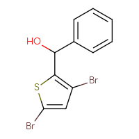 Chemical structure of (3,5-dibromothiophen-2-yl)(phenyl)methanol - CSSB00113346221