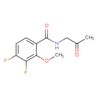 Chemical structure of 3,4-difluoro-2-methoxy-N-(2-oxopropyl)benzamide - CSSB21415982131