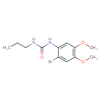 Chemical structure of 1-(2-bromo-4,5-dimethoxyphenyl)-3-propylurea - CSSB00104786494
