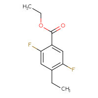 Chemical structure of ethyl 4-ethyl-2,5-difluorobenzoate - CSSB02131479399
