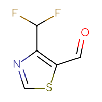 Chemical structure of 4-(difluoromethyl)-1,3-thiazole-5-carbaldehyde - CSSB00021384025