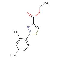 Chemical structure of ethyl 2-(2,4-dimethylphenyl)-1,3-thiazole-4-carboxylate - CSSB00000597358