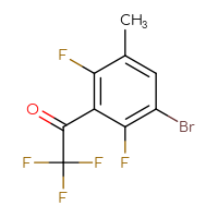 Chemical structure of 1-(3-bromo-2,6-difluoro-5-methylphenyl)-2,2,2-trifluoroethan-1-one - CSSB14981538176