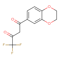 Chemical structure of 1-(2,3-dihydro-1,4-benzodioxin-6-yl)-4,4,4-trifluorobutane-1,3-dione - CSSB00000648834