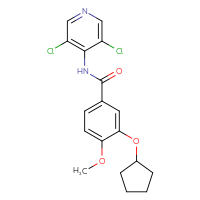 Chemical structure of 3-(cyclopentyloxy)-N-(3,5-dichloropyridin-4-yl)-4-methoxybenzamide - CSSB00000700569