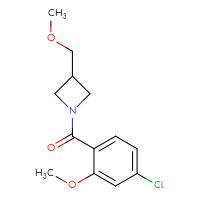 Chemical structure of 1-(4-chloro-2-methoxybenzoyl)-3-(methoxymethyl)azetidine - CSSB00085951341
