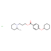 Chemical structure of 3-(2-methylpiperidin-1-yl)propyl 4-(cyclohexyloxy)benzoate hydrochloride - CSSB00160523182