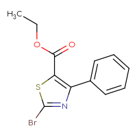 Chemical structure of ethyl 2-bromo-4-phenyl-1,3-thiazole-5-carboxylate - CSSB00020636612