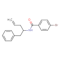 Chemical structure of 4-bromo-N-(1-phenylpent-4-en-2-yl)benzamide - CSSB02073963773