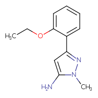 Chemical structure of 3-(2-ethoxyphenyl)-1-methyl-1H-pyrazol-5-amine - CSSB00000323527