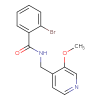 Chemical structure of 2-bromo-N-[(3-methoxypyridin-4-yl)methyl]benzamide - CSSB00136804642
