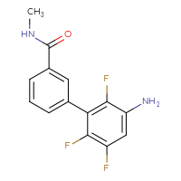 Chemical structure of 3'-amino-2',5',6'-trifluoro-N-methyl-[1,1'-biphenyl]-3-carboxamide - CSSB06584423156