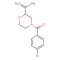 Chemical structure of 4-(4-bromobenzoyl)-2-(prop-1-en-2-yl)morpholine - CSSB06975888915