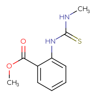 Chemical structure of methyl 2-[(methylcarbamothioyl)amino]benzoate - CSSB00000029534