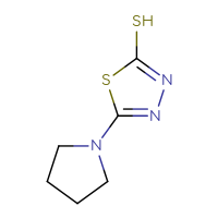 Chemical structure of 5-(pyrrolidin-1-yl)-1,3,4-thiadiazole-2-thiol - CSSB00000744233